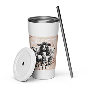 Sportie World x Black Sheep Insulated tumbler with a straw