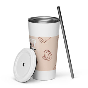 Sportie World x Black Sheep Insulated tumbler with a straw