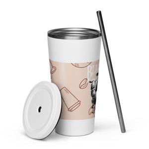 Sportie World x Black Sheep Insulated tumbler with a straw